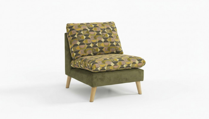 Design Relax Club Armchair Lounge Sofa 1-Seater TV Chair Upholstered Fabric