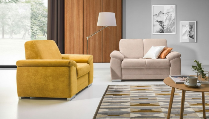 Design 2 Seater Relax Sofas Club Lounge Sofa Textile Upholstery Couch Fabric Couches