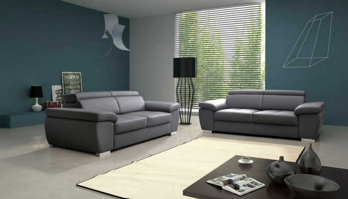 Design Upholstery Seat Couch 2-Seater Sofa Set Sofas Couches Fabric Textile New