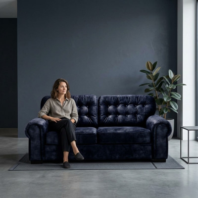 Design 2-Seater Relax Sofas Club Lounge Sofa Upholstered Couch Fabric Sofas Textile