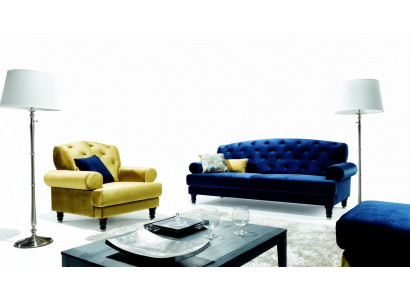 Chesterfield 3-seater designer sofa couch upholstered sofas couches textile Lamezia