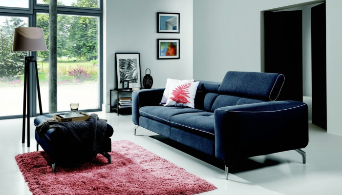 Chesterfield 3-seater designer sofa couch upholstered sofas couches fabric textile new