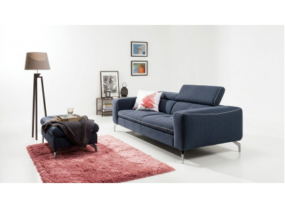 Chesterfield 3-seater designer sofa couch upholstered sofas couches fabric textile new