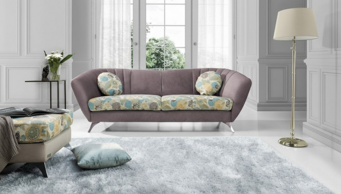 Design 3-Seater Relax Club Sofas Lounge Sofa Textile Upholstered Couch Fabric Couches