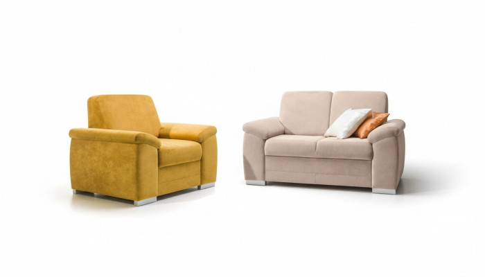 Sofa set upholstered fabric textile couch 2+1 seater set fabric textile couches