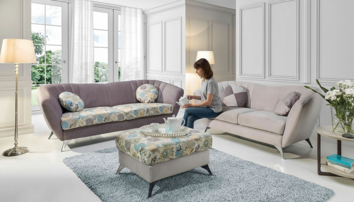 Design Poster Couch Sofa Set Seating 3+2 Seater Set Fabric Set Vittoria