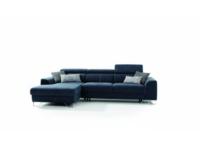 Fabric Sofa Couch Upholstered Corner Design Suite Blue Living Landscape Textile