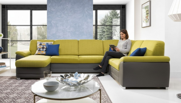 Corner sofa living area sofa couch upholstery corner set U shape fabric sofas new