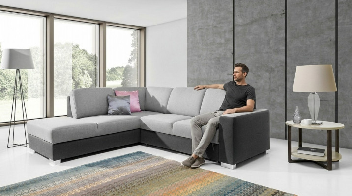 Multifunctional Designer Sofa Bed Corner Shape D for Living Room