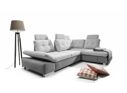 Textile corner sofa couch upholstered corner set fabric sleeping living landscape new