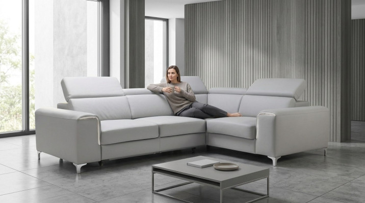 Stylish, comfortable corner sofa for a soft and cozy interior
