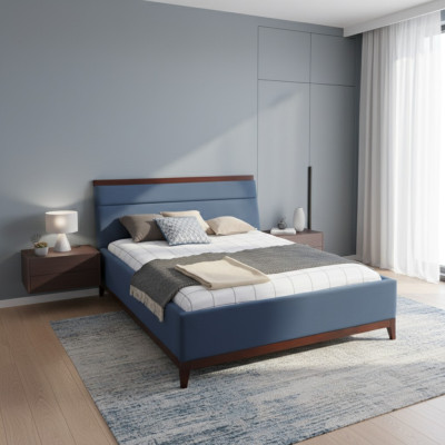 Luxury designer hotel bed TARANKO upholstered beds textile double marriage new