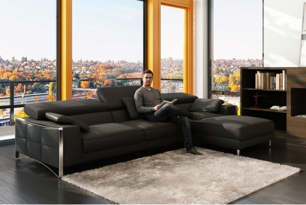 Multifunctional corner sofa set leather sofa seating living room corner sofa