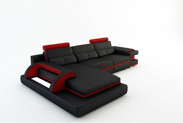 Design upholstered corner leather sofa couch seating suite living landscape