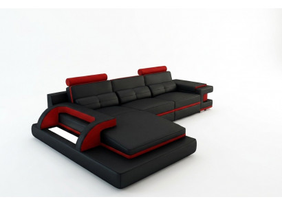 Design upholstered corner leather sofa couch seating suite living landscape