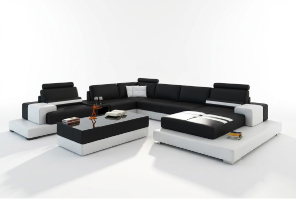 Modern XXL Large Living Landscape Sofa Couch Upholstered Corner Sofa Set