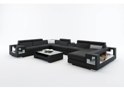 XXL Big Living Landscape Leather Sofa Sofa Couch Upholstery Sofa Suite