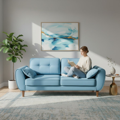 Designer upholstery couch office 2-seater doctor's practice waiting room furniture sofa sofas