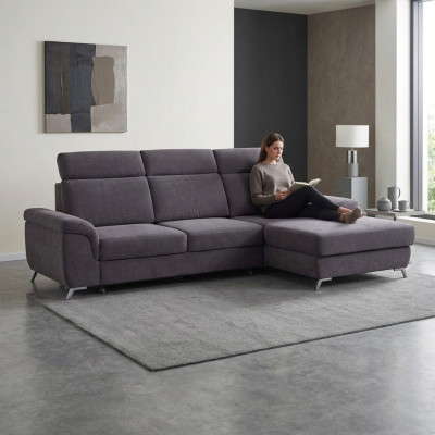 Sleeper sofa upholstered multifunctional living room corner sofa textile seating suite