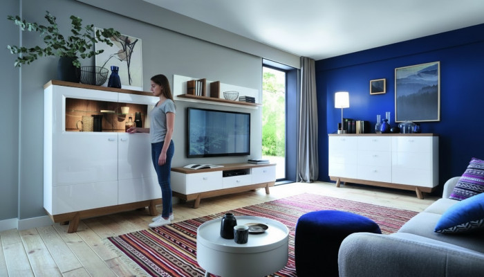 Living Room Furniture Set Wall Unit Sideboard Display Cabinet Shelf Design Hotel Furniture New