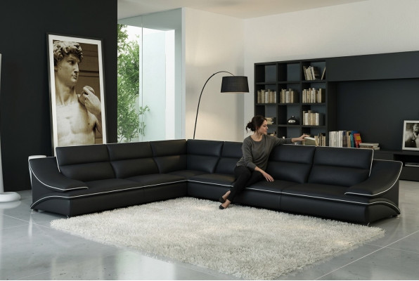 Leather sofa living landscape corner sofa XXL upholstered corner seating couch set