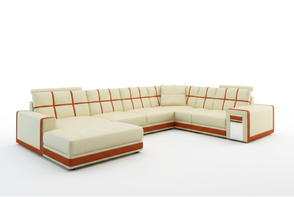 Leather Sofa XXL Living Landscape Corner Sofa Upholstered Corner Seat Couch Set