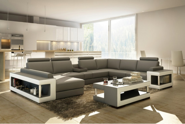 Leather Sofa XXL Corner Sofa Design Big Sofa Couch Upholstery Corner Seating Suite