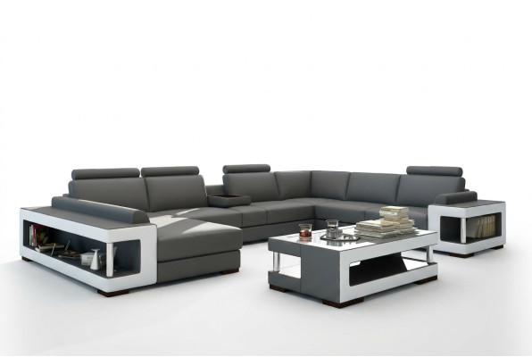 Leather Sofa XXL Corner Sofa Design Big Sofa Couch Upholstery Corner Seating Suite