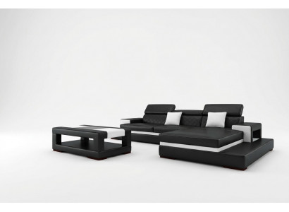 XXL Leather Sofa Corner Sofa Design Big Sofa Couch Upholstered Corner Seating Suite