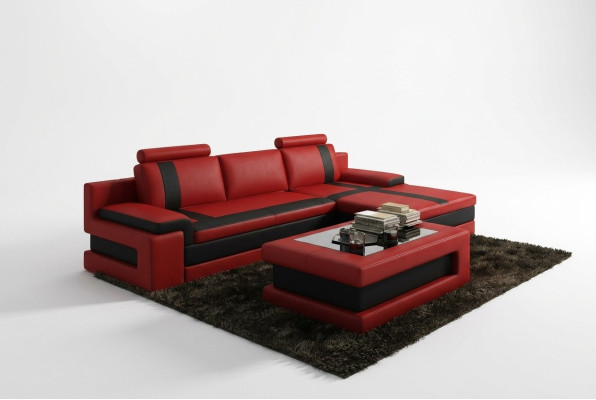 Leather sofa couch living landscape L-shaped design modern sofa corner sofas