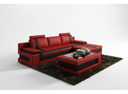 Leather sofa couch living landscape L-shaped design modern sofa corner sofas