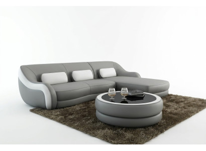 Designer leather sofa corner sofa upholstered corner couch seating L-shape suite sofa new
