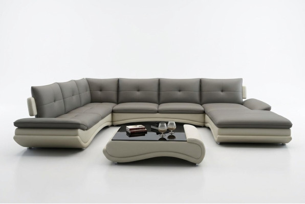 Leather sofa XXL U-shaped living room couch big leather couch sofas