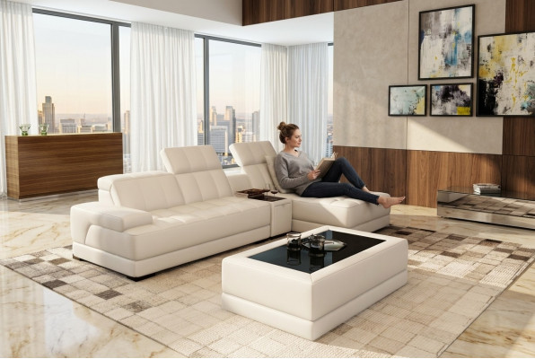 Leather sofa corner sofa sofa couch upholstery sectional corner set L shaped XXL big sofas