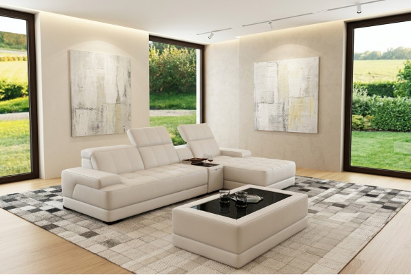 Leather sofa corner sofa sofa couch upholstery sectional corner set L shaped XXL big sofas