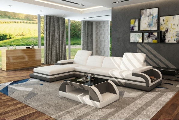 Leather sofa couch living landscape L-shape design modern sofa corner sofa sofas