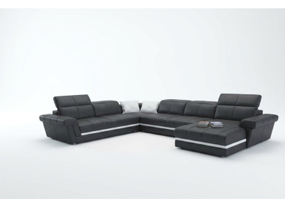 Leather sofa couch living landscape U-shaped design modern sofas couches