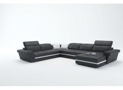 Leather sofa couch living landscape U-shaped design modern sofas couches