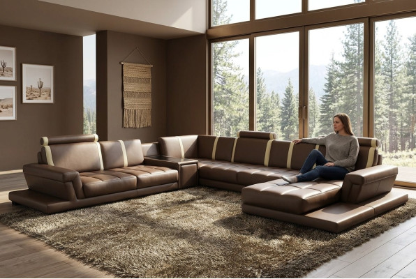 Leather sofa couch upholstery living landscape designer leather sofa