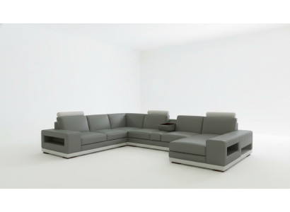Leather Sofa Couch Living Landscape U-Shape Design Modern Sofa 5154