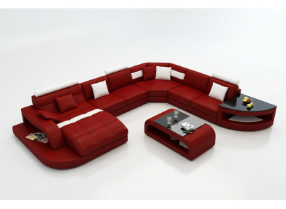 Luxury Designer Corner Sofa Leather Sofa Couch Upholstery Living Landscape Leather