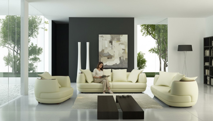 Luxury Design Sofa Set Classic Leather Couch Upholstery Seating Set Sofa