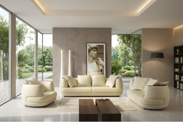 Luxury Design Sofa Set Classic Leather Couch Upholstery Seating Set Sofa