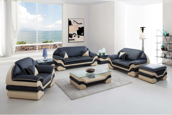 Classic Couch Upholstery Sofa Set 3+2+1 Complete Set Leather Sofas