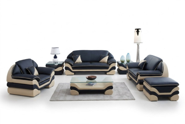 Classic Couch Upholstery Sofa Set 3+2+1 Complete Set Leather Sofas