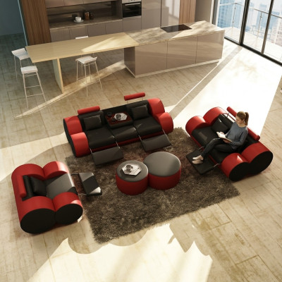 Modern living room couch seat cushion set sofas 3+2+1 design