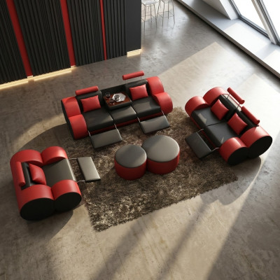 Modern living room couch seat cushion set sofas 3+2+1 design