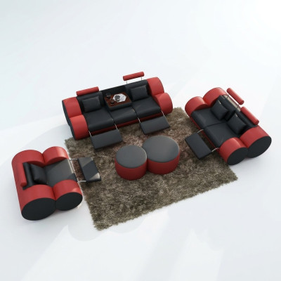 Modern living room couch seat cushion set sofas 3+2+1 design