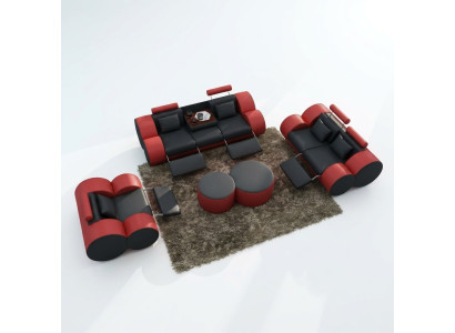 Modern living room couch seat cushion set sofas 3+2+1 design