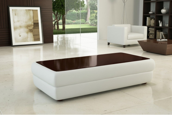 Classic designer coffee table living room furniture leather side table